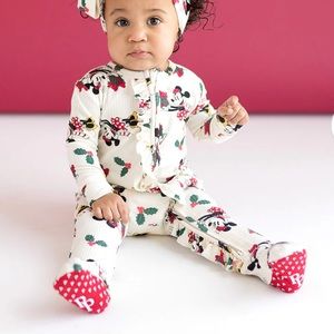 Posh peanut Disney Minnie Christmas ruffle onsie